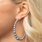 Glamour Graduate - Silver Hoop Earring