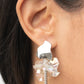 Harmonically Holographic - White Post Earring