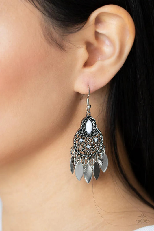 Galapagos Glamping - White Earring
