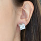 Times Square Timeless - White Post Earring