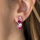 Cosmic Celebration - Pink Clip-On Earring