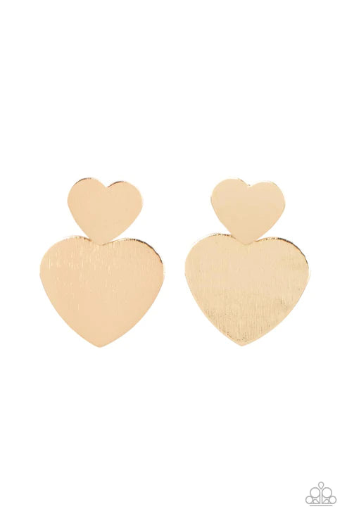 Hear-Racing Refinement - Gold Post Earring