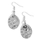 Hammered Homespun - Silver Earring