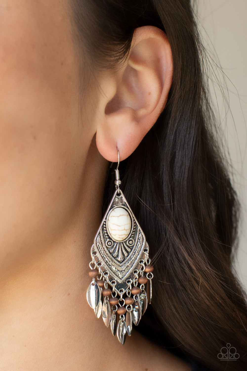 Earthy Etiquette - White Earring