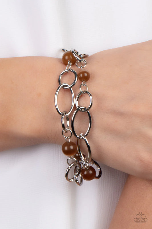 Delightfully Daydreamy - Brown Bracelet