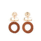 Woven Whimsicality - Gold Post Earring