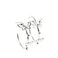 Full Out Flutter - White Hoop Earring