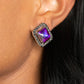 Cosmic Catwalk - Purple Clip-On Earring