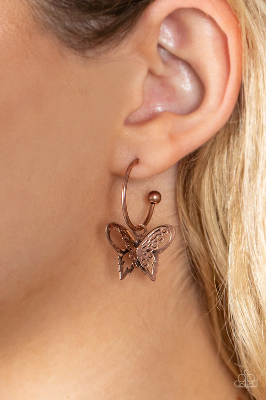 Butterfly Freestyle - Cooper Hoop Earring