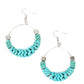 Capriciously Crimped - Blue Earring