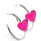 Kiss Up - Pink Hoop Earring