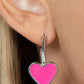 Kiss Up - Pink Hoop Earring
