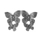Blushing Butterflies - Silver Post Earring