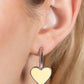 Kiss Up - Yellow Hoop Earring