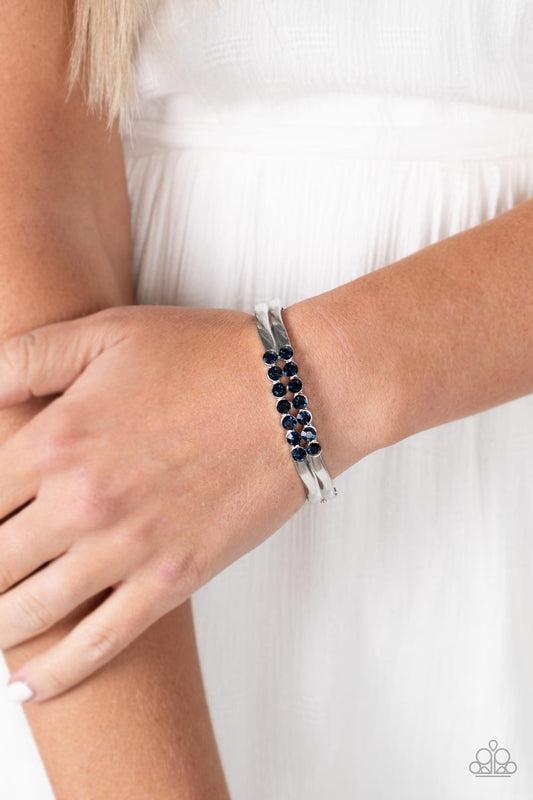 Doubled Down Dazzle - Blue Bracelet