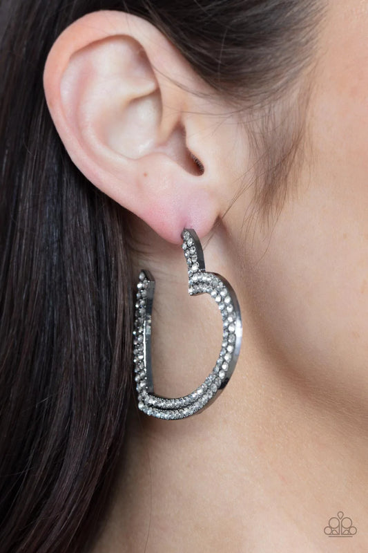 AMORE to love - Black Hoop Earring