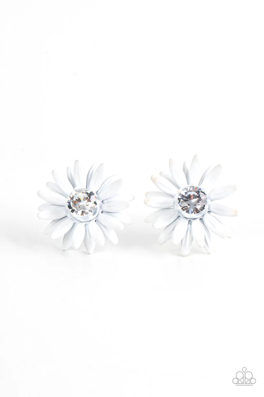 Sunshiny Daisy - White Post Earring