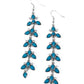 Fanciful Foliage - Blue Earring
