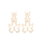 Flamboyant Flutter - Gold Post Earring