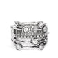 Rhinestone Studded Ritz - White Ring