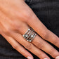 Rhinestone Studded Ritz - White Ring