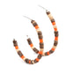 Effortlessly Earthy - Orange Hoop Earring