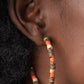 Effortlessly Earthy - Orange Hoop Earring