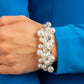 Elegantly Exaggerated - White Bracelet