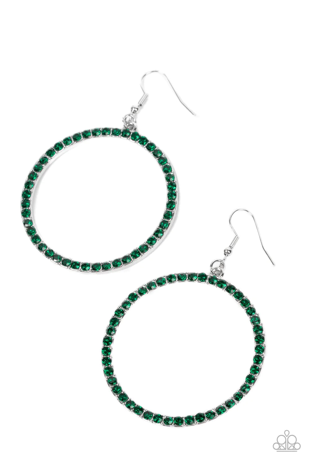 Head-Turning Halo - Green Earring