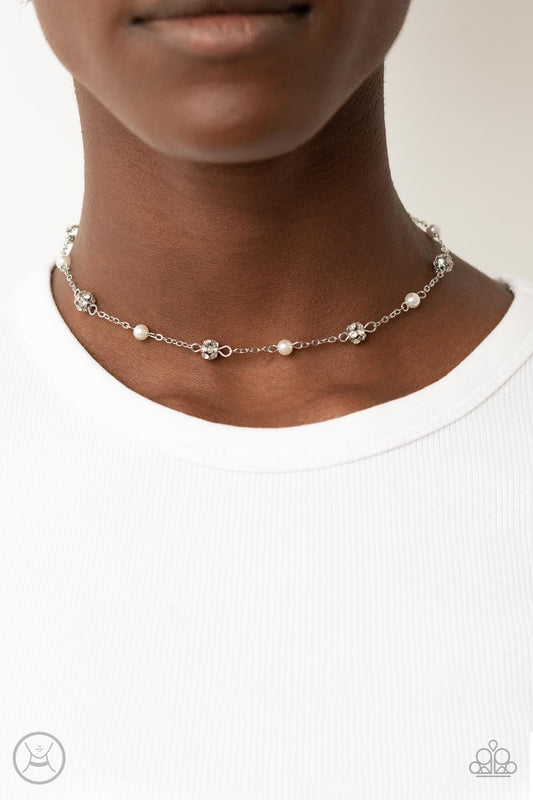 Rumored Romance - White Choker Necklace