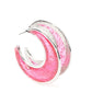 Charismatically Curvy - Pink Hoop Earring