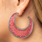 Charismatically Curvy - Pink Hoop Earring