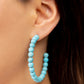 Rural Retrograde - Blue Hoop Earring