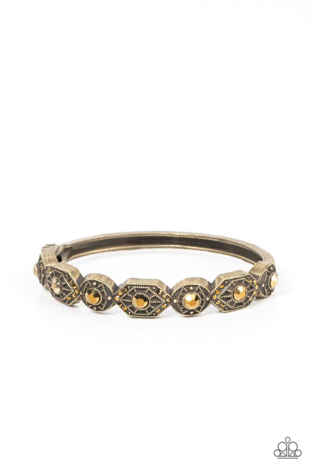 Eye-Opening Opulence - Brass Bracelet