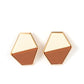 Generically Geometric - Brown Post Earring