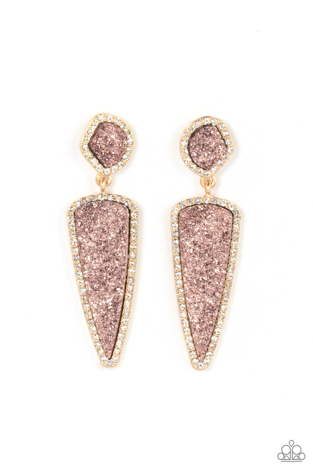 Druzy Desire - Rose Gold Post Earring