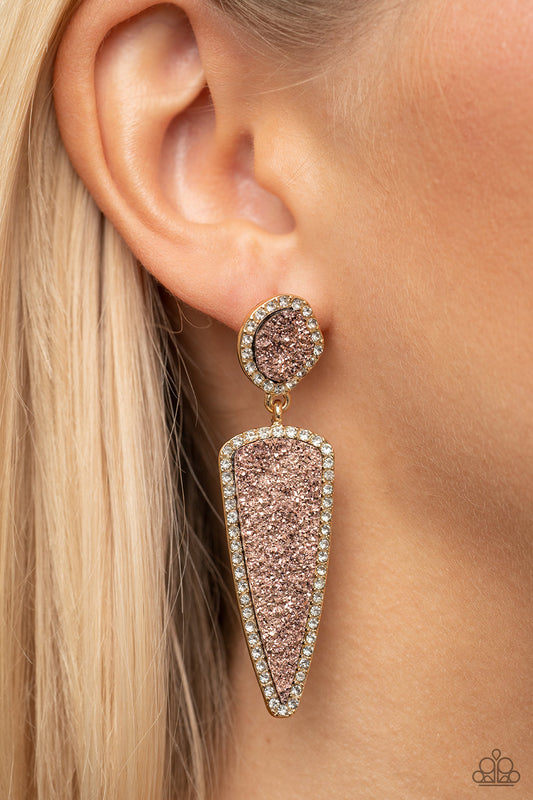 Druzy Desire - Rose Gold Post Earring