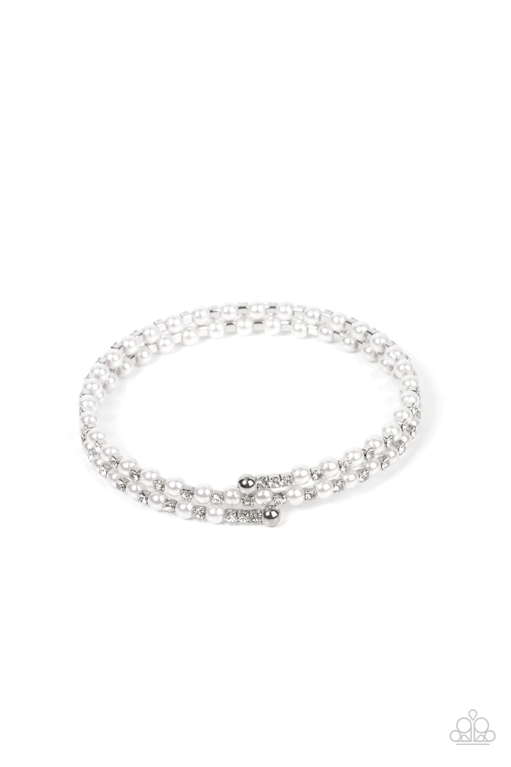 Regal Wraparound - White Bracelet