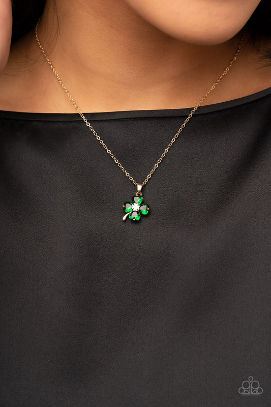 Kiss Me, I'm Irish - Green Necklace