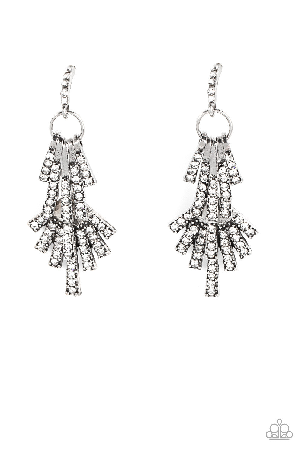 Fan of Glam - White Post Earring