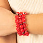 Coastal Coastin' - Red Bracelet