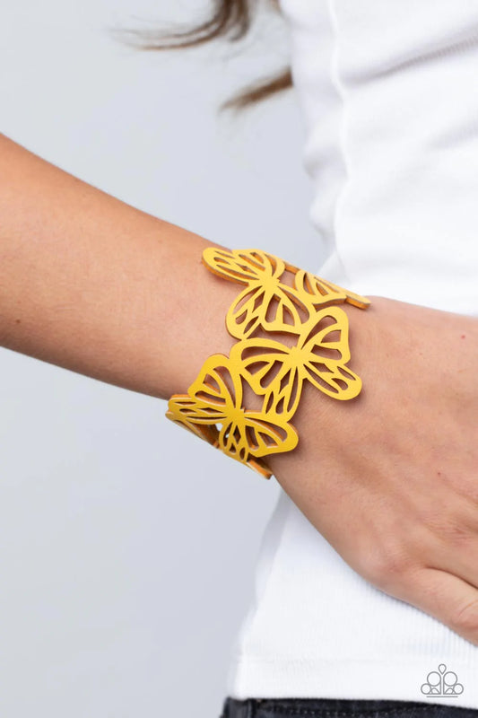 Butterfly Breeze - Yellow Urban Bracelet