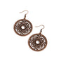 Mandala Meditation - Copper Earring