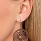 Mandala Meditation - Copper Earring