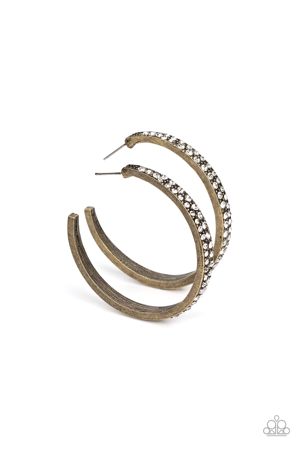 Tick, Tick, Boom! - Brass Hoop Earring