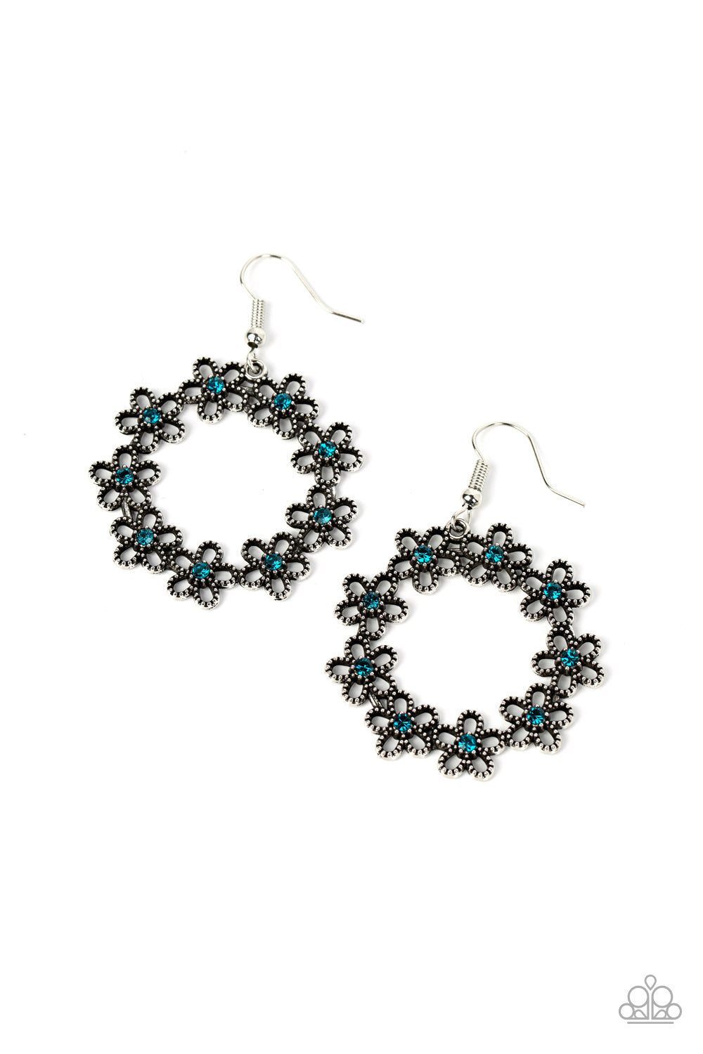 Floral Halos - Blue Earring