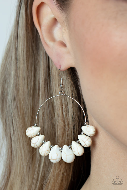 Canyon Quarry - White Earring