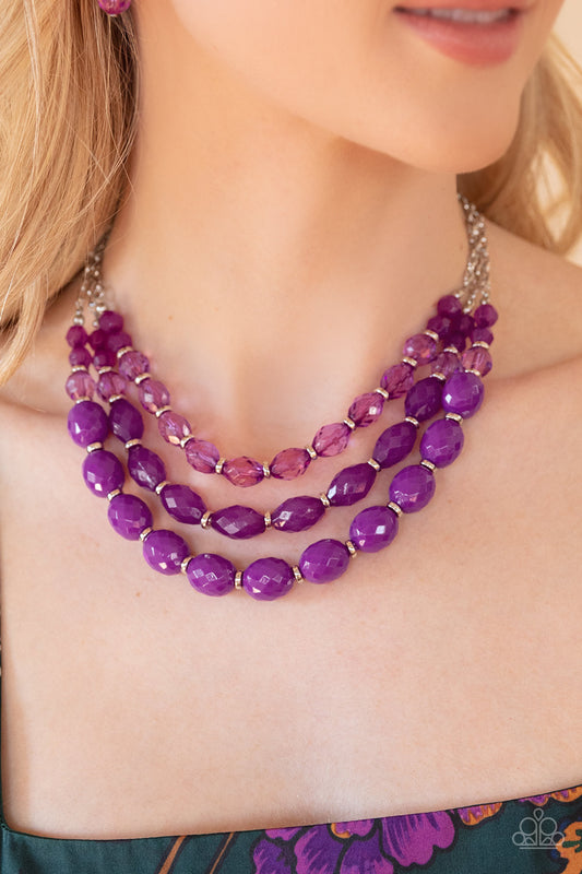 Tropical Hideaway - Purple Necklace