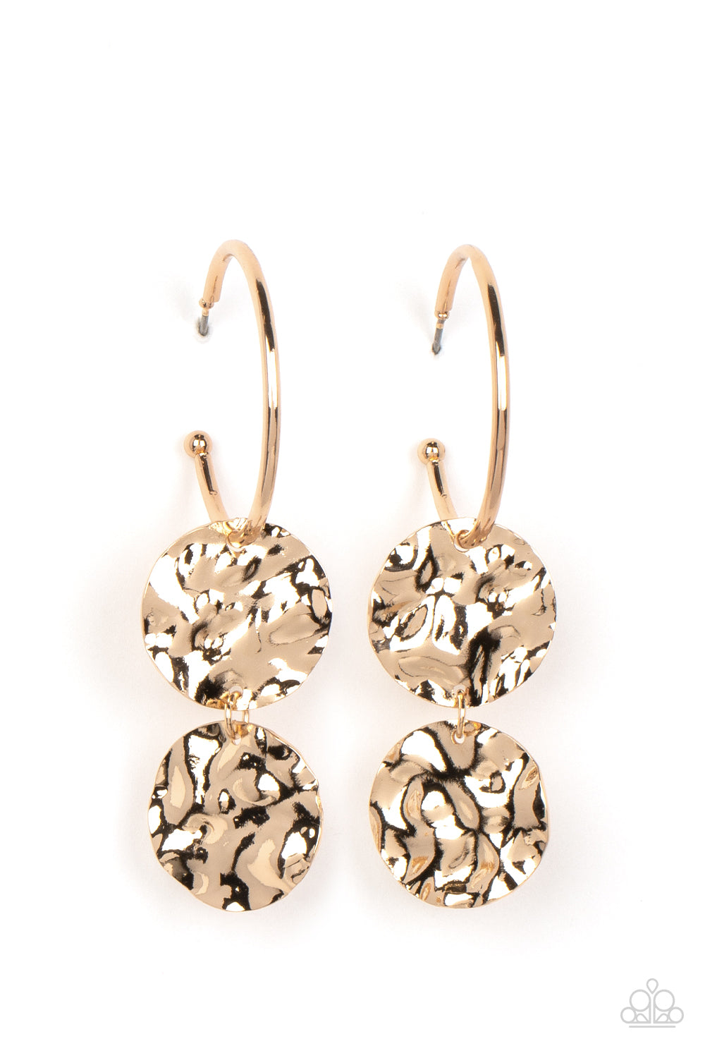 Sending Shock Waves - Gold Hoop Earring