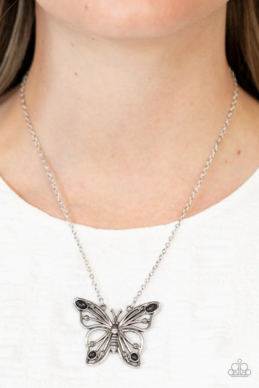 Badlands Butterfly - Black Necklace
